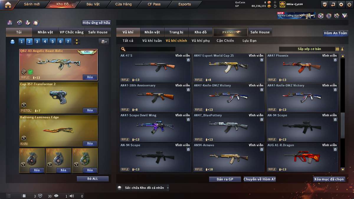 shop acc cf uy tin gia re